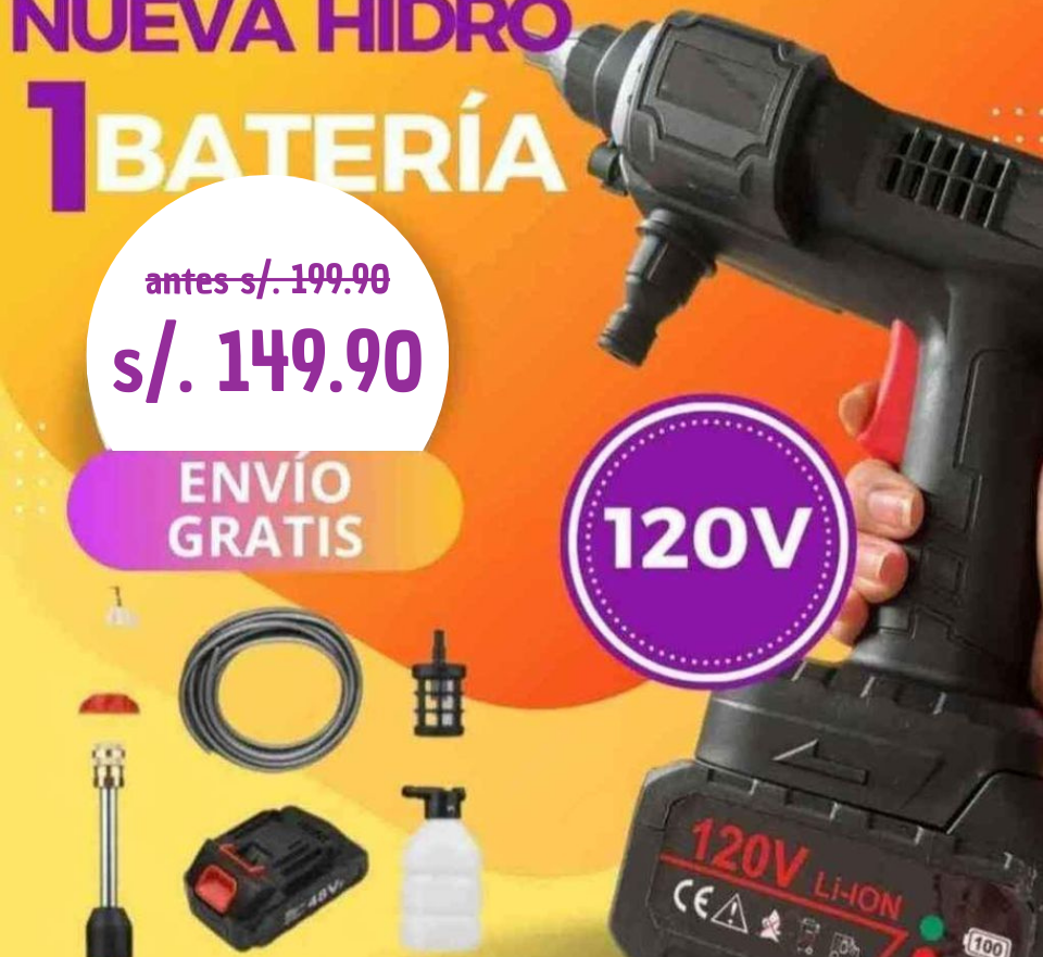 HIDROLAVADORA 120 VOLTIOS LA MAS POTENTE DEL MERCADO